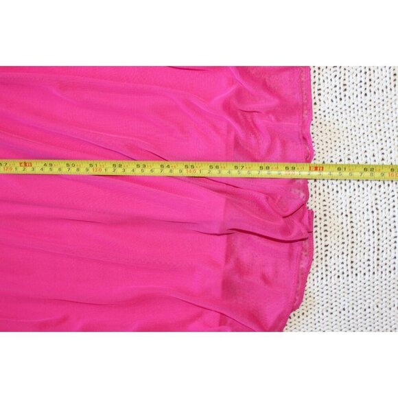 NWT Cinderella A Line Maxi Dress Bead Accented Fuchsia Gown Size 2XL Bridesmaid - Picture 4 of 12